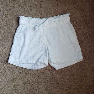 Crown & Ivy Women's White Eyelet Shorts